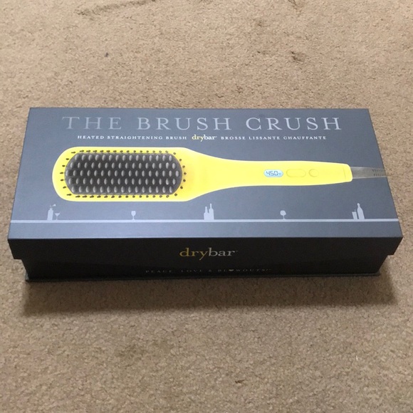 🌸NEW🌸 Drybar The Brush Crush Heated Straightening Brush Full Size - Picture 2 of 16
